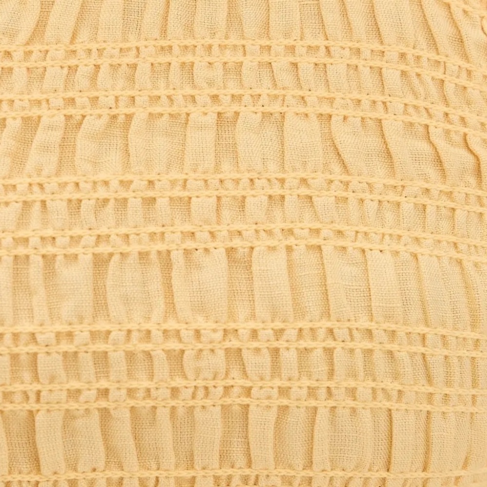 THE WOLF GANG OSTIA SHIRRED MAXI DRESS IN BUTTER•Size Small - Picture 3 of 6